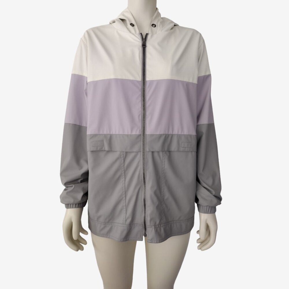 Weatherproof Vintage Colorblock Hooded Waterproof Windbreaker Rain Jacket